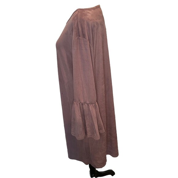 SIMPLY SOUTHERN Women’s MAUVE PURPLE Moleskin Bell Sleeve Dress Sz XXL - Picture 3 of 9